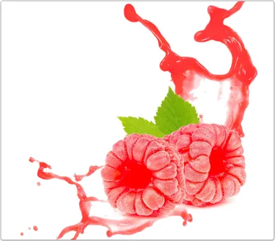 Produktbild von Spritzschutz Herdabdeckplatte Schneidebrett aus Glas Himbeersplash 1-Teilig (60x52cm)