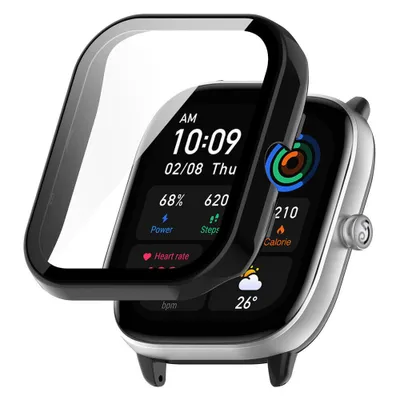 Produktbild von Strap-it Amazfit GTS 4 Mini PC Gehäuse mit Glas (Schwarz)