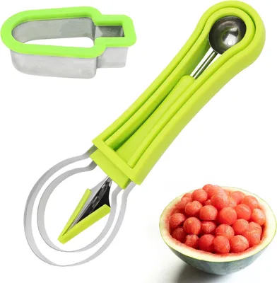 Produktbild von 3-in-1 DIY Obstschneider Wassermelonen Schneider - Edelstahl Kugelausstecher