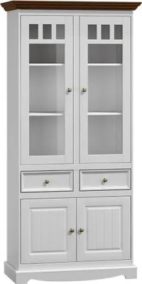 Obrázok produktu pre Vitrine Möbel Glas Schrank Vitrine Klassische Eckvitrine Eckschrank Glas Holz