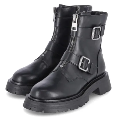 Produktbild von Tamaris Damen Stiefeletten/ Biker Boots Schwarz Kunstleder Größe: 36