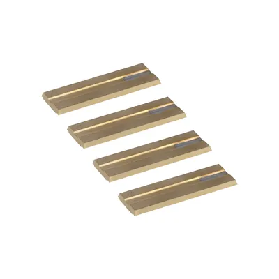 Image de KWO Versofix Plaquette | 50x10x1,5 mm | 4 pièces | Couteau réversible adapté au bois dur + bois tendre et plastique | Couteau de rechange pour prétailleur, fraise à laquer, fraise à rainurer | T10MG