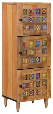 Image de Haut Armoire Naturel 40 x 33 x 110 cm Bois de mangue massif