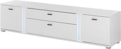 Produktbild von LIVOJO M19 Wohnzimmer Lowboard breit 200 x 45 x 42 cm Weiß Matt