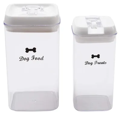 Hundefutterbehälter transparent, 2er-Set, luftdicht, 4,5 l
