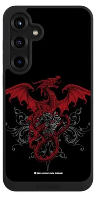 Produktbild von NIVOCASE Handyhülle für Samsung Galaxy S25+  Hülle NIVOpure Case Schwarz Drache Gothic Rot