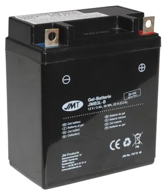 Produktbild von JMT Gel Batterie YB3L-B 12V 3Ah für Simson KR51 Schwalbe Yamaha DT80 125