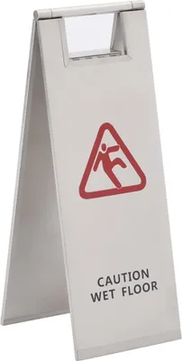 Produktbild von Warnschild Klappbar Achtung Rutschgefahr Edelstahl