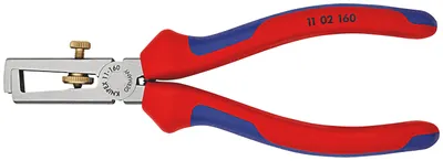 Image de Pince à dénuder Knipex tête polie, poignées bicolores - 11 02 160 SB