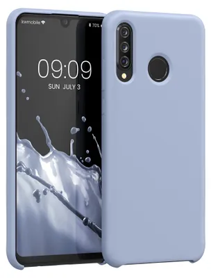 Produktbild von kwmobile Handyhülle für Huawei P30 Lite Hülle - Case Silikon - Kabelloses Laden - Schutzhülle Cover in Hellblau matt