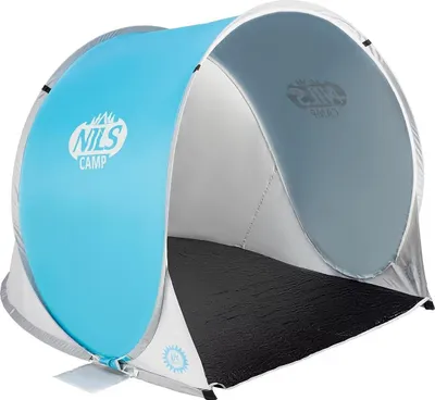 Produktbild von NILS CAMP Strandzelt NC3173 – Pop-Up Zelt mit UV-Schutz und Tragetasche Blau