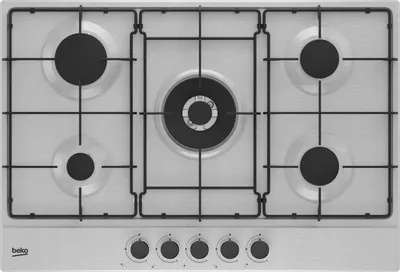 Immagine prodotto di Beko HIAW75223SXE Acciaio inox Da incasso 75 cm Gas 5 Fornelli
