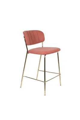 Produktbild von Barhocker Baumwolle Rosa - 54x48x89cm - Sitzhöhe 65cm - Giga Meubel