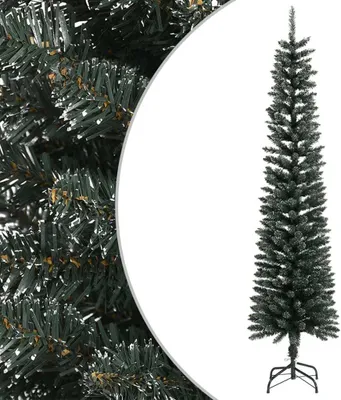 Produktbild von The Living Store Künstlicher Weihnachtsbaum mit Ständer Schlank Grün 240 cm PVC