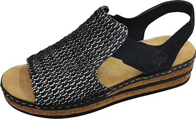 Immagine prodotto di Scarpe sandali da donna Rieker, colore nero, adatte al tempo libero