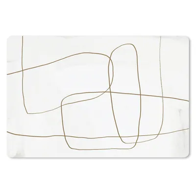Produktbild von MuchoWow® Mauspad Mousepad Abstrakt - Weiß - Braun 27x18 cm - Mousepads - Maus Mat - Pad - Mausunterlage - Büroartikel - Desk Matten