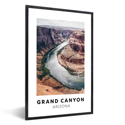 Produktbild von MuchoWow® Gerahmtes Poster Arizona - Amerika - Wasser 60x90 cm - Poster mit Schwarzem Bilderrahmen Wandposter Rahmen Foto Bilder - Kunst