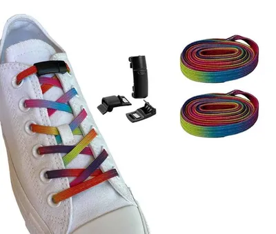 schnuersenkel magnete regenbogen schwarz