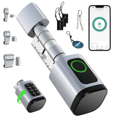 Immagine prodotto di Serratura intelligente per porte con impronta digitale e password, compatibile con porte da 60-90 mm