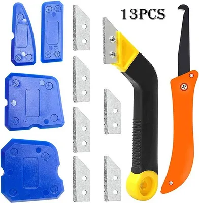 Produktbild von INF 13-teiliges Winkel-Fugenentfernungs-Werkzeugset - ABS & Edelstahl