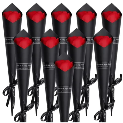 Produktbild von Seifenblumen-Rosen-Geschenkstrauß, elegant, 28 cm
