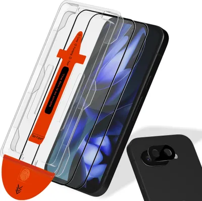 Zdjęcie produktu dla 2-Pack Google Pixel 9A Ochrona Ekranu & 1-Pack Ochrona Aparatu - Hartowane Szkło | [Automatyczna Instalacja] - Bez Pęcherzyków
