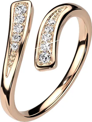Produktbild von Zehenring / Midi Ring mit Zirkonia Rose Gold