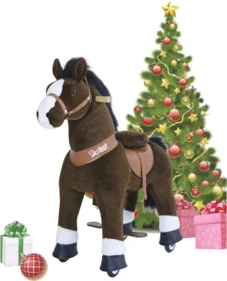 Image de PonyCycle Cheval brun foncé avec frein et son 3-5 ans