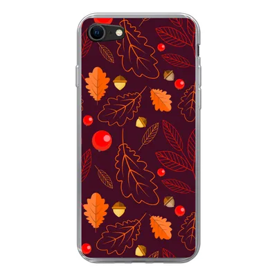 Produktbild von MuchoWow® Handyhülle Schutzhülle Hülle für iPhone SE 2022 Muster - Herbst - Laub - Mädchen - Kinder - Kinder Silikon Softcase Handy Hülle - Schutzhülle