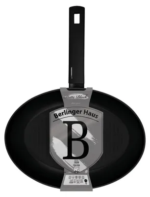 Zdjęcie produktu dla BERLINGERHAUS patelnia do ryb z tytanową powierzchnią 35x25 cm czarna matowa kolekcja BH-8191