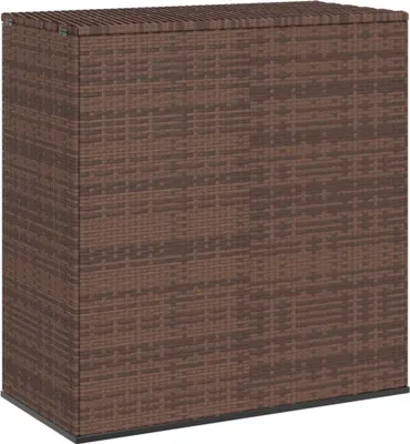 Produktbild von Garten-Kissenbox PE Rattan 100x49x103,5 cm Braun