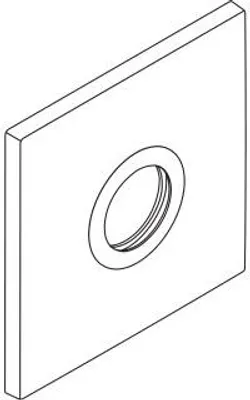 Produktbild von Hansgrohe Vierkantrosette Axor Citterio Brausenmischer Unterputz Chrom