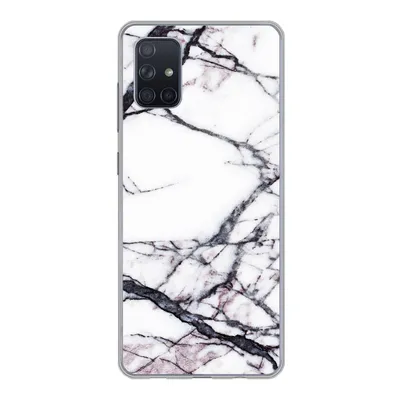 Produktbild von MuchoWow® Handyhülle Schutzhülle Hülle für Samsung Galaxy A71 Marmor - Weiß - Stein Silikon Softcase Handy Hülle - Kartenbesitzer