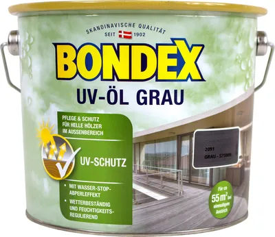 Produktbild von Bondex Holzöl UV-Öl grau 2,5 Liter