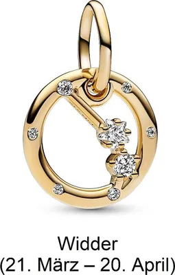 Produktbild von Pandora 762719C01 Charm-Anhänger Damen Sternzeichen Widder Zirkonia Vergoldet
