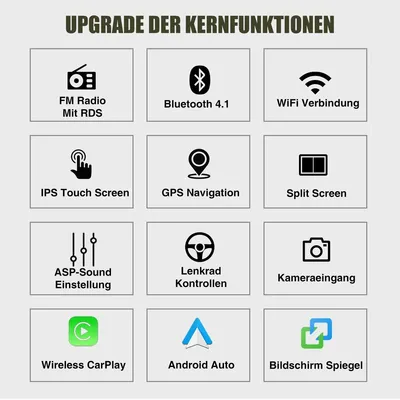Produktbild von Android Autoradio 9 Zoll für Hyundai i10 2007-2013 mit GPS Navi Touchscreen Bluetooth USB Android Auto Apple Carplay Freisprecheinrichtung WLAN