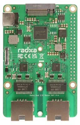 Image de RADXA Dual 2.5GBit Router Hat, M.2, Raspberry 5, Radxa