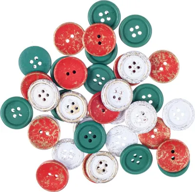 Zdjęcie produktu dla Drewniane guziki deco mix 2cm 36szt