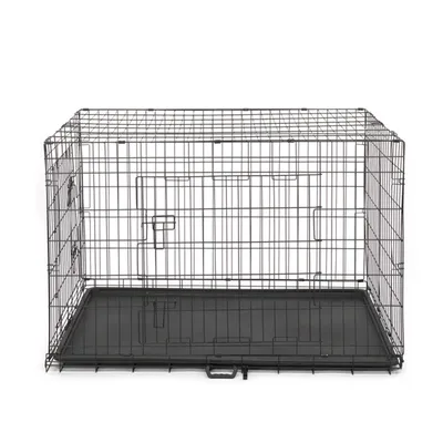 Produktbild von Kleintierkäfig Faltbar Stahl Kiste Katze Hund Haustier Zwinger Draht Metall Tier Laufstall für Hund Katze Kaninchen 48"