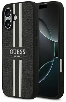 Obrázek produktu pro Pouzdro Guess 4G Printed Stripes MagSafe pro iPhone 17 - černé