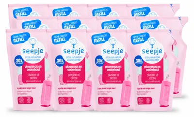 Produktbild von 12 x Seepje Weichspüler - Pfingstrose und Zedernholz - 750 ml - Vorteilspackung - 12 Stücke
