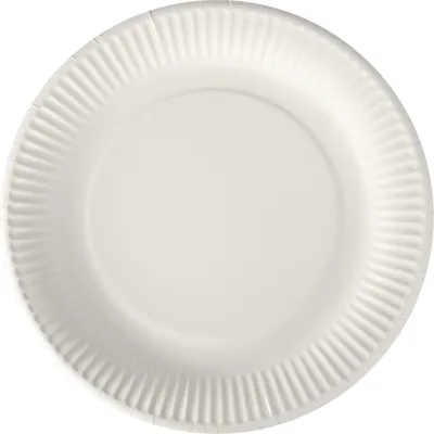 Produktbild von Papstar Pappteller weiß 23cm aus Frischfaserkarton kompostierbar 20 Stück