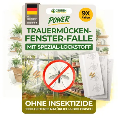 Produktbild von Fenster Trauermückenfalle mit Spezial-Lockstoff – 9x Fallen – Trauermücken bekämpfen, Alternative zur Pheromonfalle, Mittel gegen Trauermücken