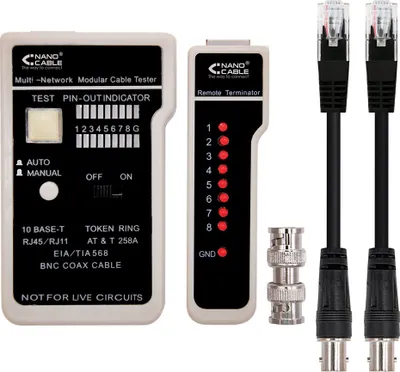 Produktbild von Nanokabel-Kabeltester für rj11/rj12/rj45, Koaxialkabel
