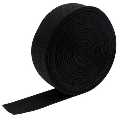 Zdjęcie produktu dla Taśma nylonowa 38 mm, czarna - Wysoka wytrzymałość na rozciąganie - Odporna na uderzenia - Odporna na wysokie temperatury - Wytrzymała na ścieranie - Długość: 12 metrów - Taśma