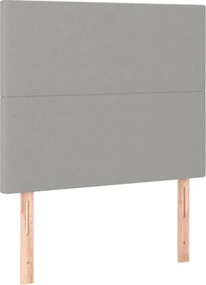 Produktbild von vidaXL Kopfteil Hellgrau 90x5x118/128 cm Stoff