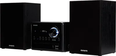 Produktbild von Aiwa MSBTU-300, Heim-Audio-Mikrosystem, Schwarz, 1 Disks, Vorderseite, 20 W, 2-Wege