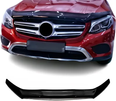 Image de Deflecteurs d'air capot de voiture pour Mercedes GLC 2015-2023 Acrylique Noir