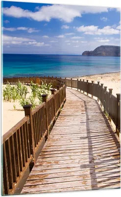 Produktbild von Bilder auf glas - Einteilig - Ozean Strand Sand Ufer - 70x100cm - Glasbilder - Wandbilder - Bilder - zum Aufhängen bereit - Wanddekoration aus Glas - Glas Bilder - Wandbild auf Glas - GPA70x100-2544