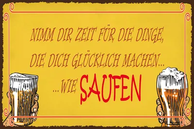 Produktbild von vianmo Holzschild 30x40 cm Bier nimm dir Zeit für SAUFEN Deko Schild